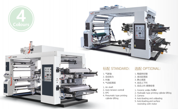 四色中速層疊式柔版印刷機(jī)